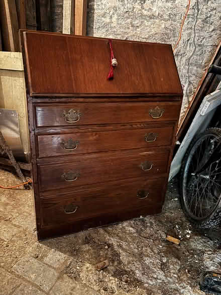 Photo of free Antique wooden desk/ bureau (Wootton OX20) #1