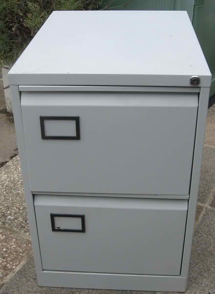 Photo of free 2 drawer filing cabinet, light grey (Verwood BH31) #1