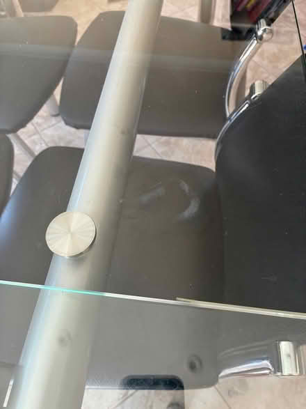 Photo of free Extendable glass table with 4 chairs (Hinchley Wood KT10) #3