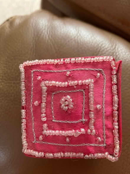 Photo of free Pink decorated cloth trinket box (Rothley LE7) #1