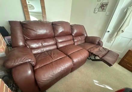 Photo of free Real leather sofa couch reclining (OX44 nuneham) #1