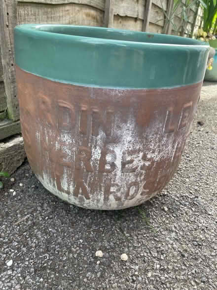 Photo of free Large ceramic garden pot/needs painting (Warden Hill GL51) #1