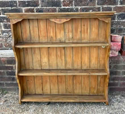 Photo of free Pine wall mounted bookshelf/plate rack (Eastbourne BN20) #1