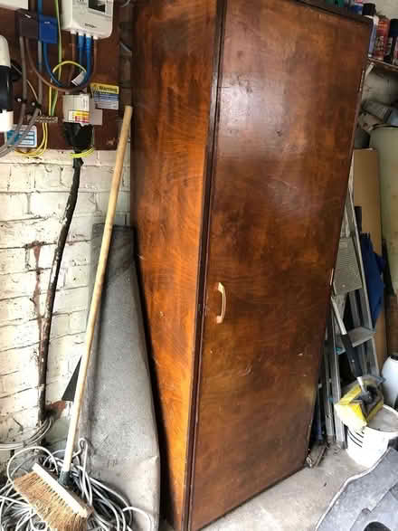 Photo of free Tall wood wardrobe/cupboard (Well green Hale WA15 8PN) #1