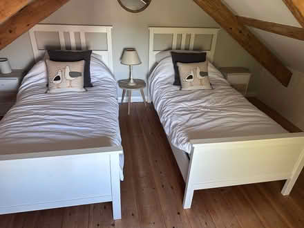 Photo of free 2 x Single Beds with mattresses, hardly used (Bodinnick PL23) #1