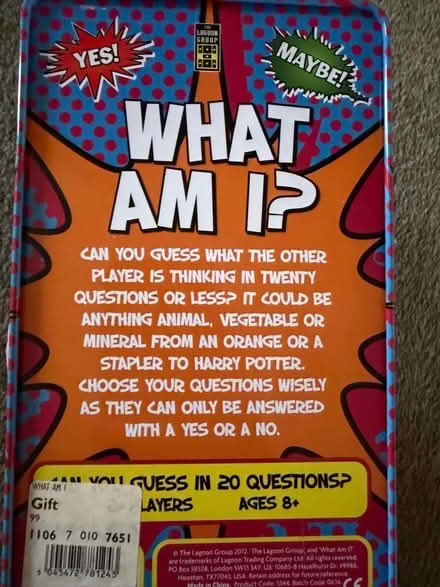 Photo of free What am I? Game (Kings Furlong RG21) #3