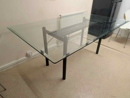 Photo of free Solid glass with black metal legs (E4) #1