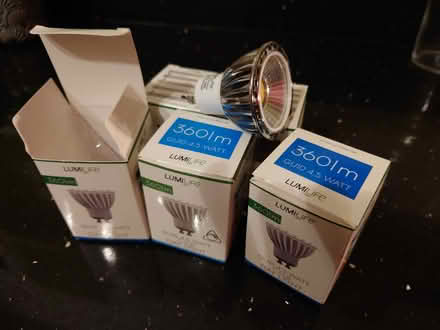 Photo of free 5 x LED GU10 dimmable bulbs, day light colour (4500k) (Clerwood EH12) #1