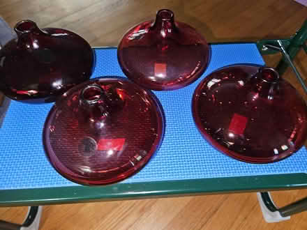 Photo of free 4 small red glass vases (Near the experimental farm) #1
