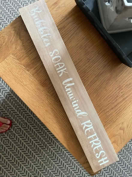 Photo of free Wooden bathroom sign (Sherwood NG5) #1
