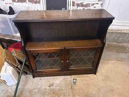 Photo of free Wooden cabinet with glass doors (S12) #1
