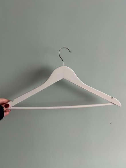 Photo of free White wooden hangers (islington N1) #1