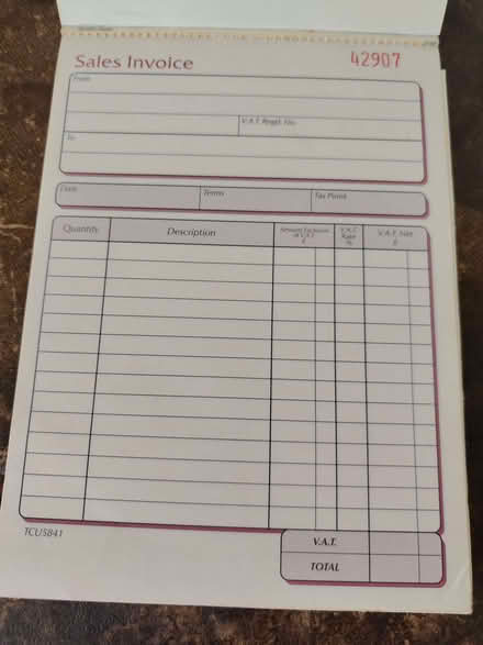 Photo of free Sales invoice pad (Loudwater HP13) #2