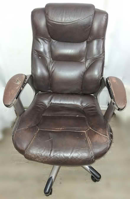 Photo of free Faux leather office chair (Near Rowland St and S 1st Ave) #1
