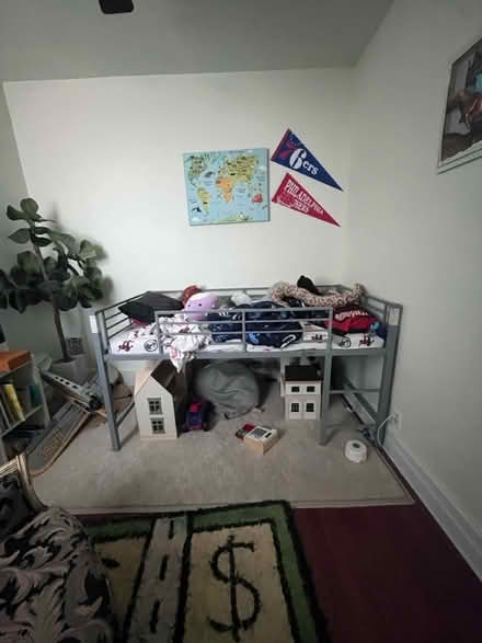 Photo of free Metal Twin Loft Bed (Strawberry Mansion) #1