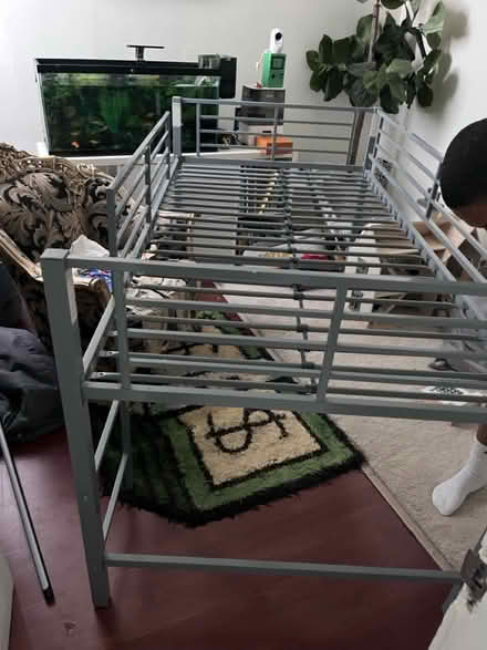 Photo of free Metal Twin Loft Bed (Strawberry Mansion) #2