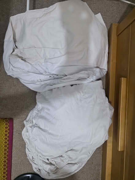 Photo of free Bundle of white fitted sheets & mattress protectors (Chingford Mount E4) #2