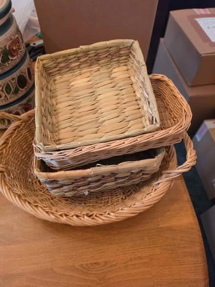 Photo of free a group of wicker baskets/bowls (Uxbridge UB8) #2