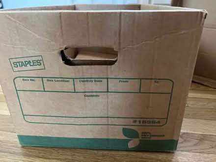 Photo of free Used Extra long banker’s box (133 Martens Blvd, San Rafael) #3