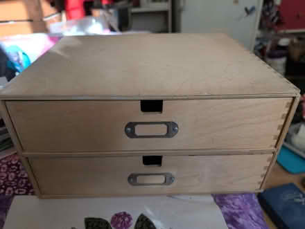 Photo of free Wooden 2 drawer box. (Alperton HA0) #1