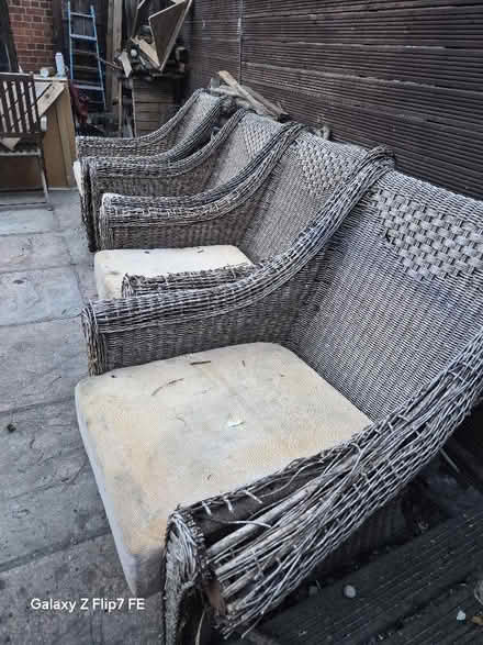 Photo of free Four wicker garden chairs (Brightwell-cum-Sotwell OX10) #1