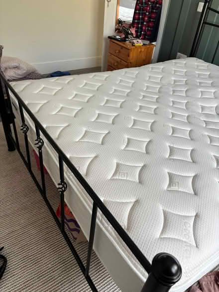 Photo of free King size black metal bed frame (Marino) #3