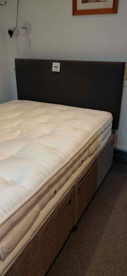 Photo of free Small double 4 drawer divan, mattress and headboard. (Little Thornton FY5) #1