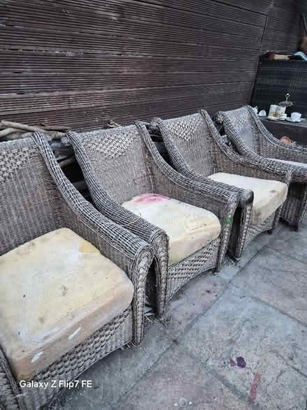 Photo of free Four wicker garden chairs (Brightwell-cum-Sotwell OX10) #2