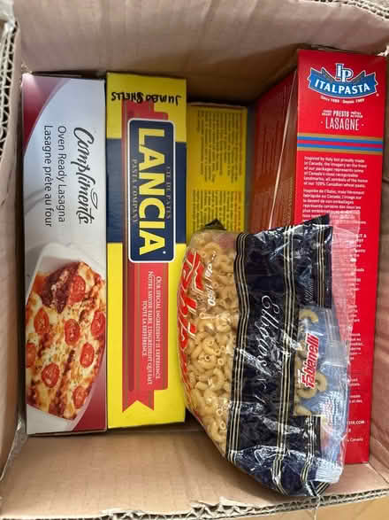 Photo of free Box of six packages of pasta (Downtown Galt) #1