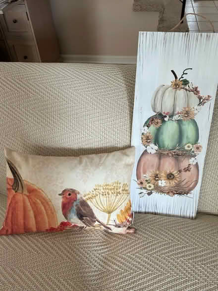 Photo of free Fall Pillow and wall hanging (Westmont near Cass and ogden) #1
