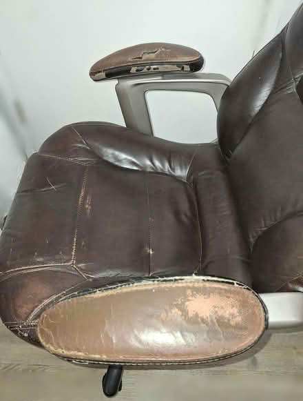 Photo of free Faux leather office chair (Near Rowland St and S 1st Ave) #3