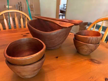 Photo of free Teak Salad Bowl Set (Near Wolfe and Reed) #1