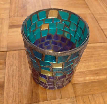 Photo of free Blue mosaic tumbler (Hastings TN34) #1
