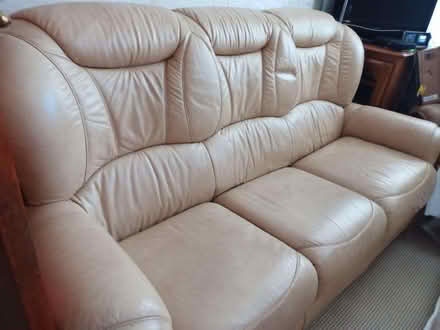 Photo of free Three, three seater leather sofas (Kings Heath B14) #1
