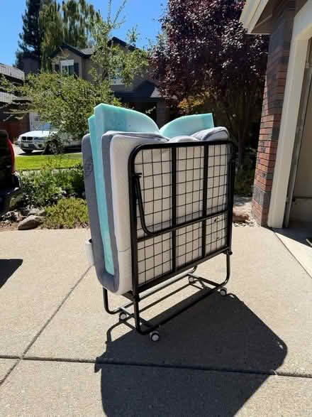Photo of free Folding twin bed with mattress (San Ramon) #1
