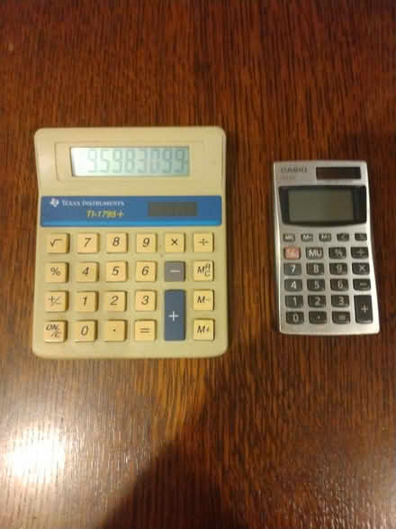 Photo of free 2 old school calculators (Hill East DC) #1