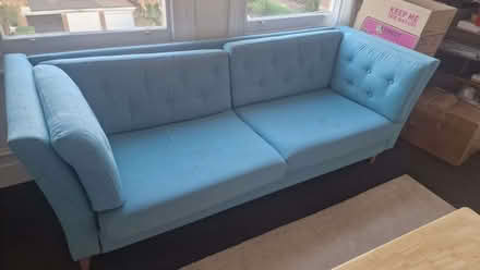 Photo of free 3 seater blue sofa from Made.com (Kilburn Park W9) #2