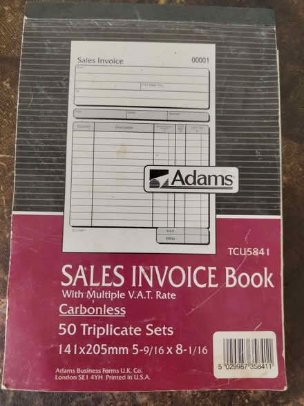 Photo of free Sales invoice pad (Loudwater HP13) #1