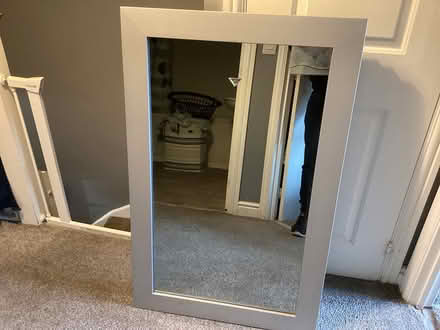 Photo of free Large silver wooden frame mirror (Southport PR9) #2