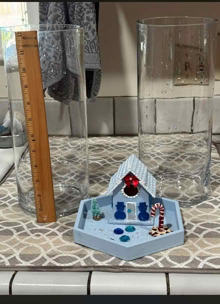 Photo of free 2 large glass vases/cylinders (San Jose) #1