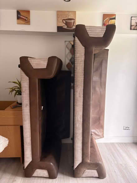 Photo of free Three and Two Seater Fabric and Leather Sofa. (Llanharry CF72) #1