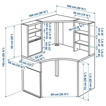 Photo of free Ikea Micke corner desk / workstation (Ladywell SE4) #1