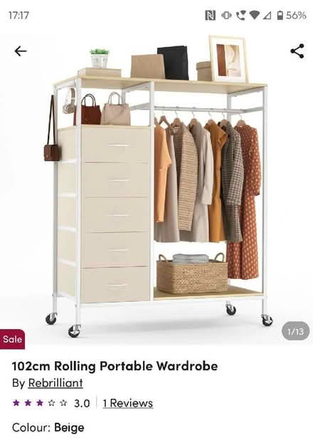 Photo of free Portable Wardrobe Still in Box (Roby L36) #3