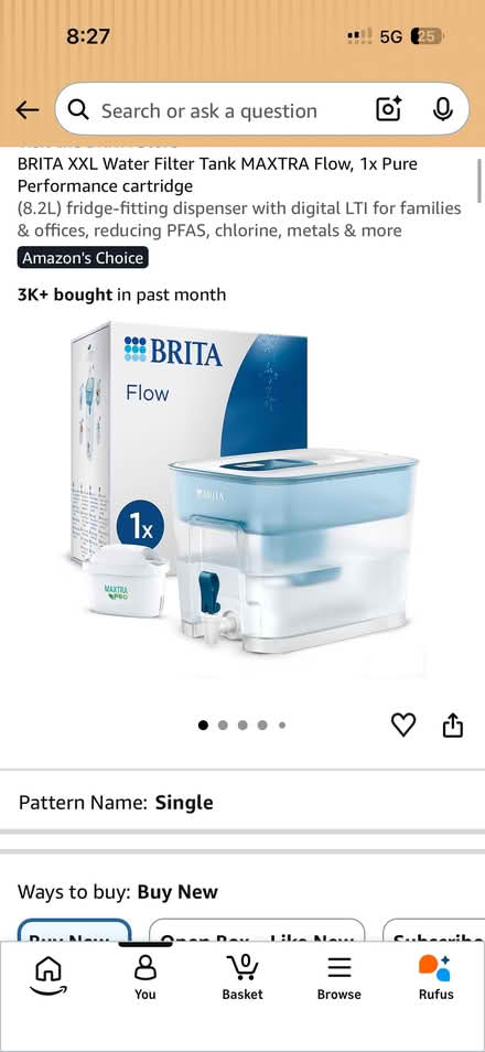 Photo of free BRITA XXL Water Filter Tank (8.2L) (Nw8 7AX) #2