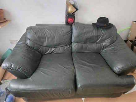 Photo of free 2 seater and 3 seater leather sofas (Tollington way N7) #1