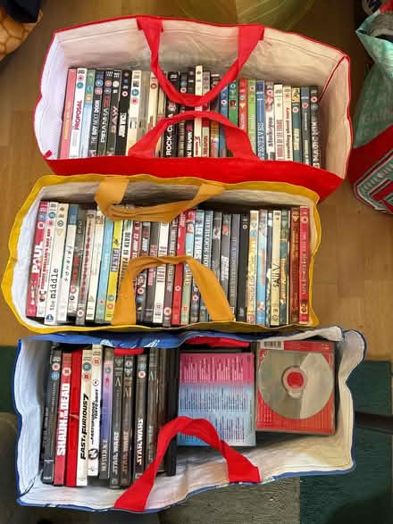 Photo of free 2 Bags of DVDs, 1 Bag of CDs (Wrekenton NE10) #1