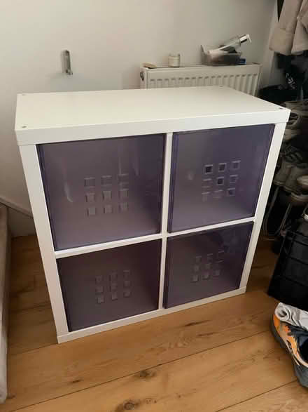 Photo of free 2x2 kallax with boxes (Angel N1) #1