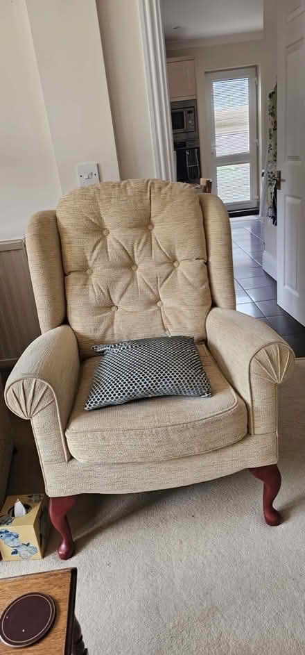 Photo of free Two seater settee plus single chairs and stool (Holyport SL6) #2