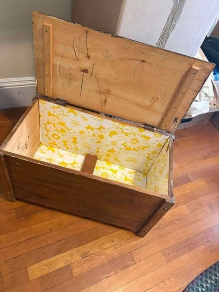 Photo of free Wooden toy chest (Belmont) #2