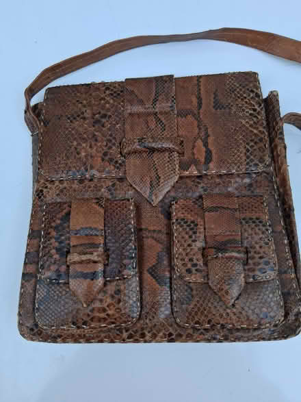 Photo of free Vintage brown snakeskin handbag (Bernards Heath AL1) #1